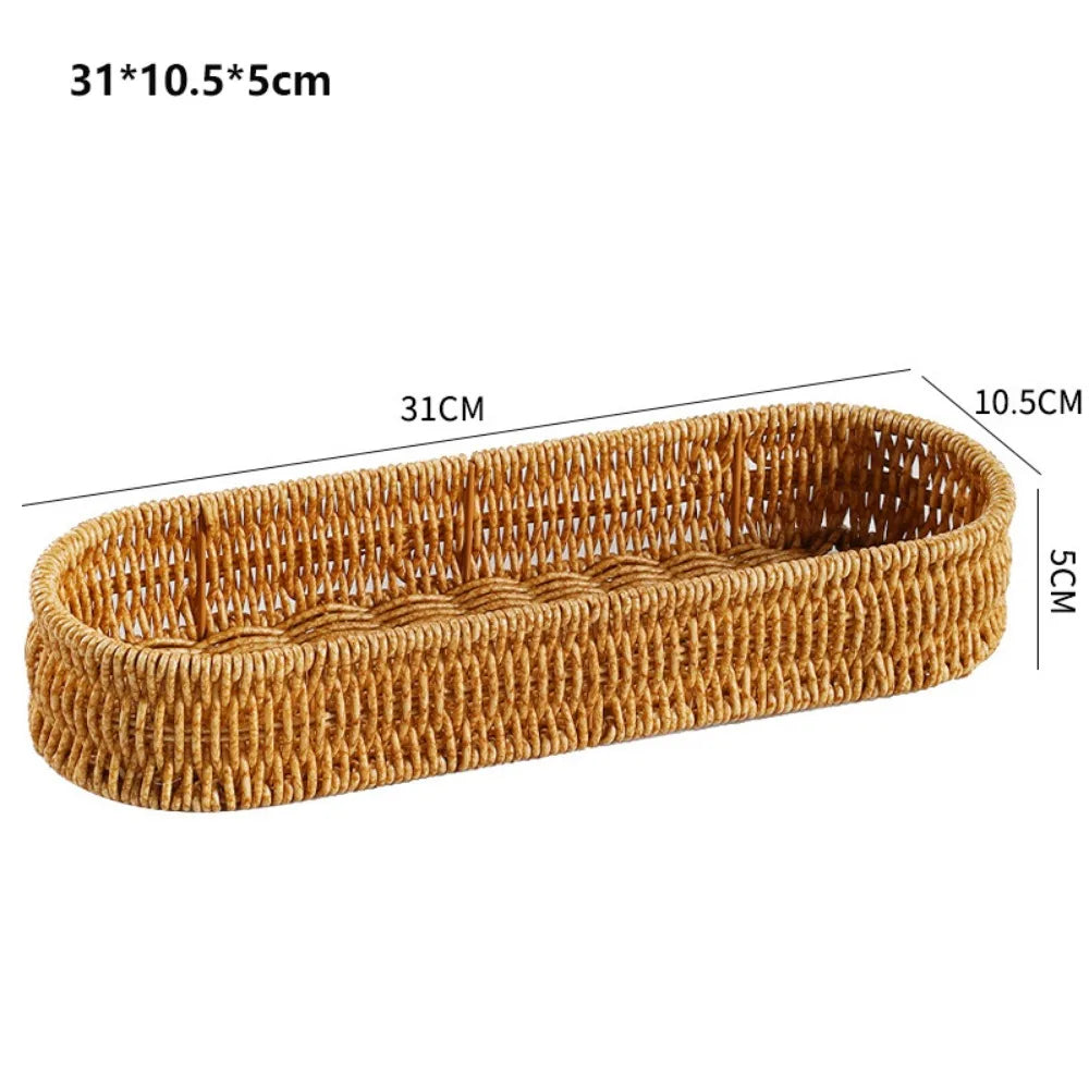 Woven Rattan-Style Basket – Bread, Fruit & Storage | 12 Styles