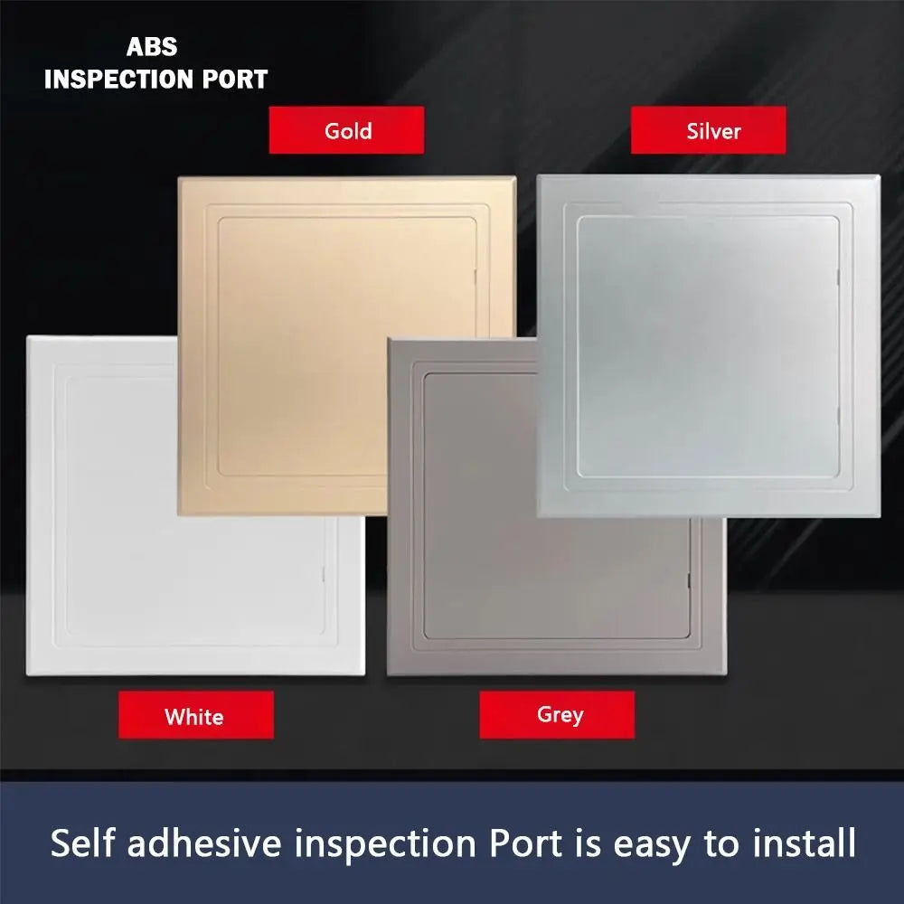 Self-Adhesive Hinged Access Panel Door – White ABS Plastic