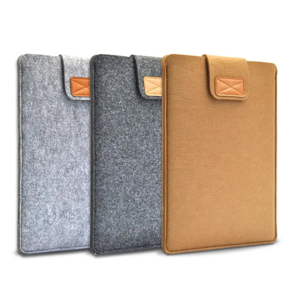 Wool Felt Laptop Sleeve Bag – Sizes 6" to 15.4"