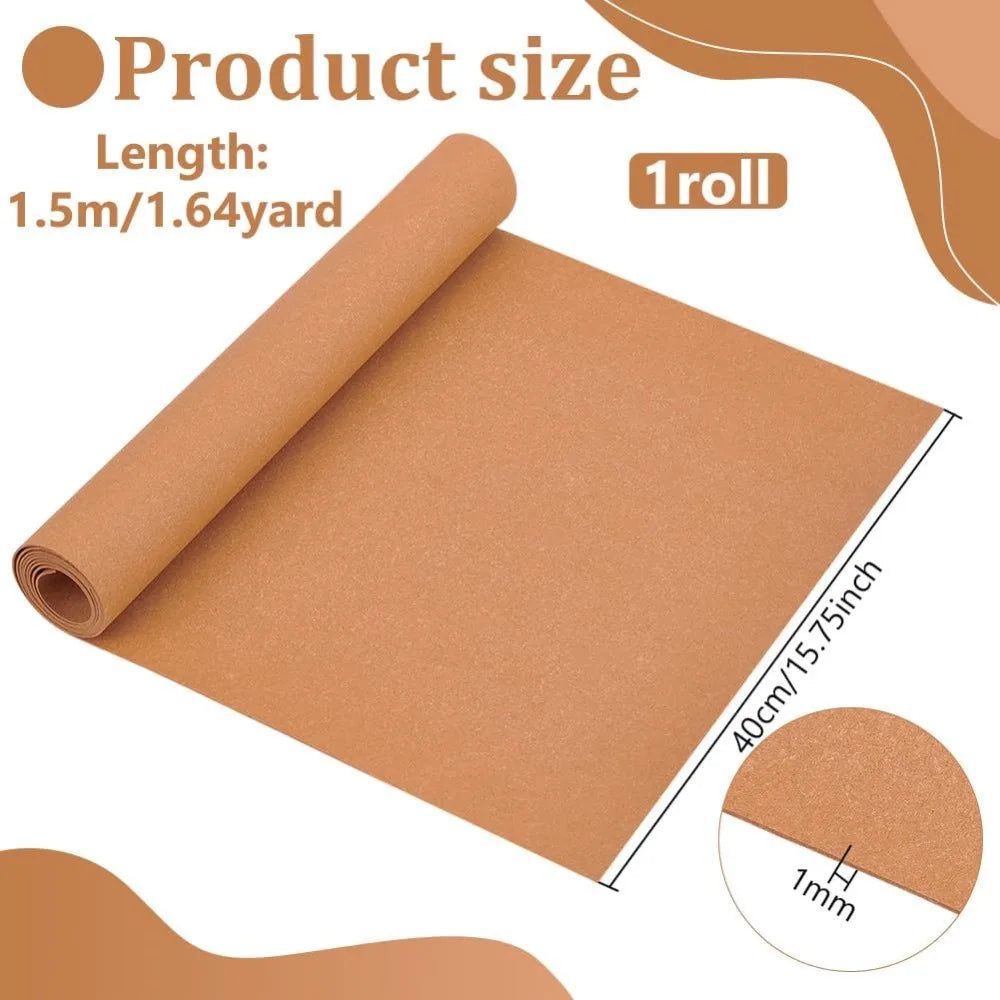 PVC Leather Stiffener Roll 59x15.7" Sandy Brown Bag Liner