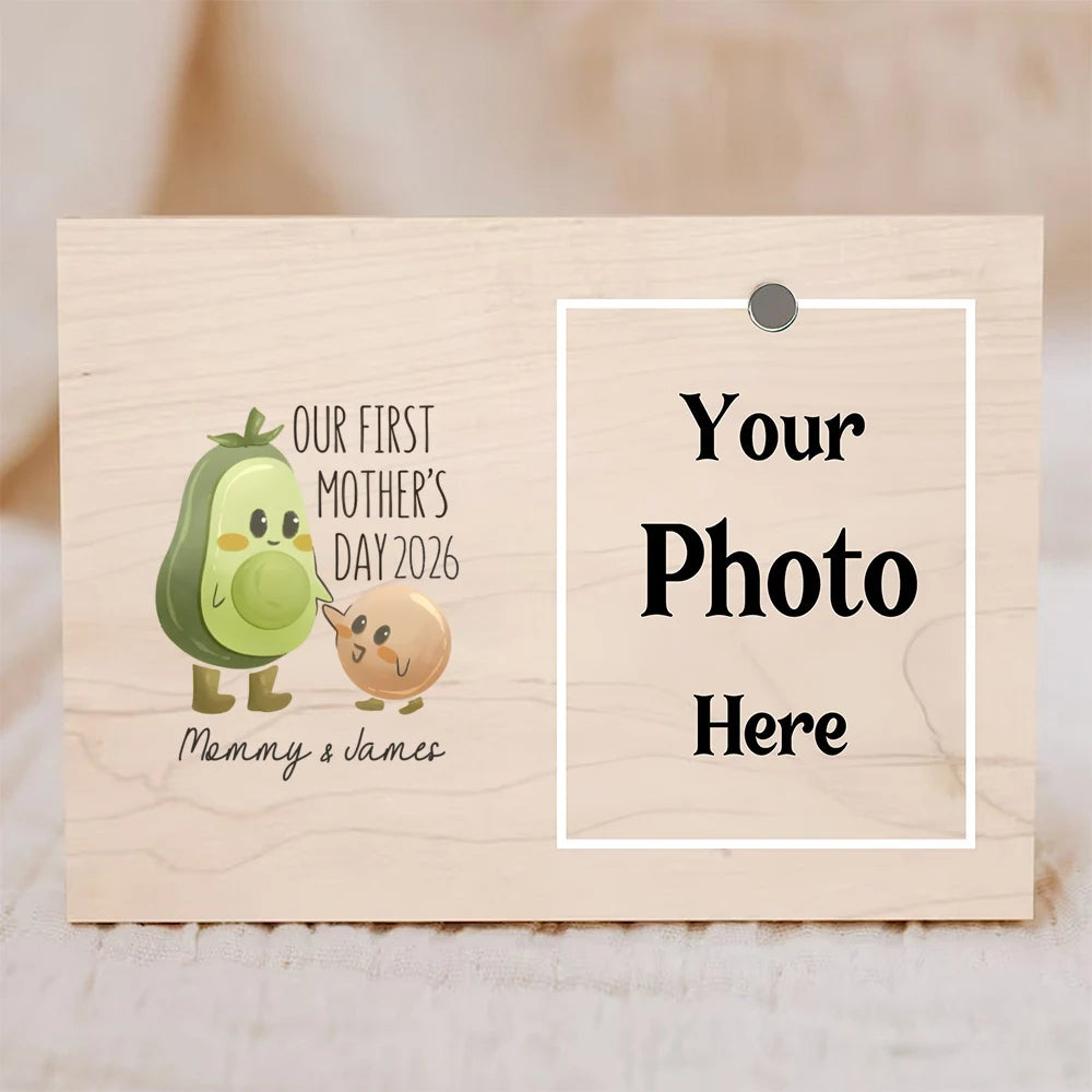 Personalised Wood Photo Frame – Custom Mother's Day Gift
