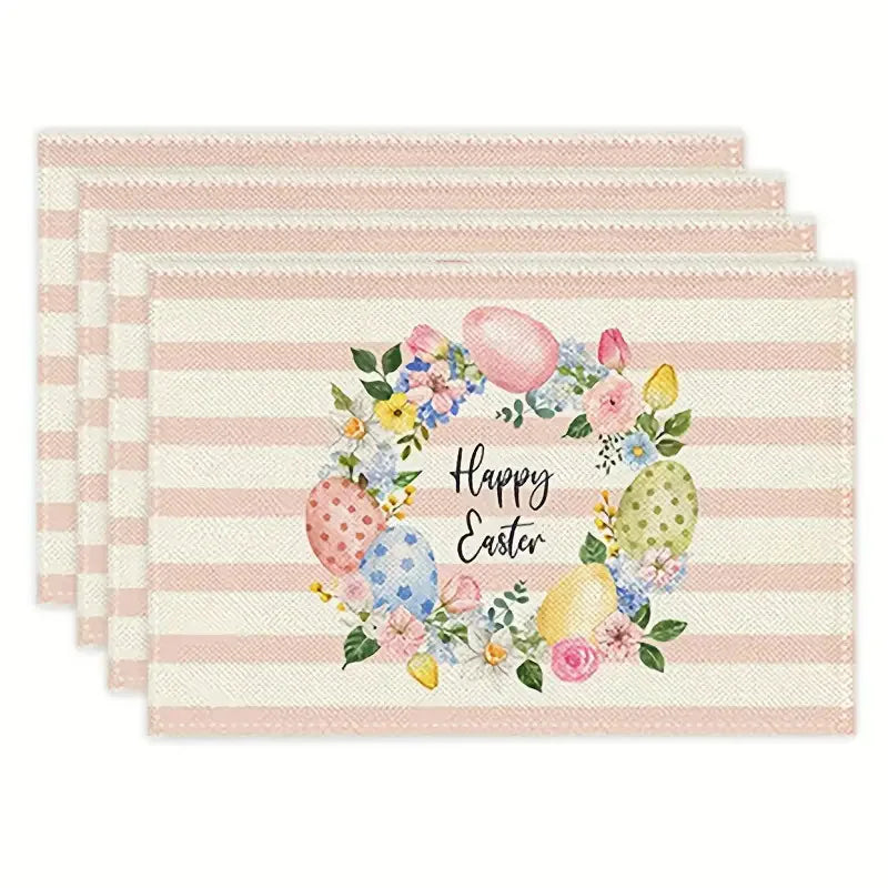 Easter Linen Placemat – Bunny & Egg Spring Table Mat