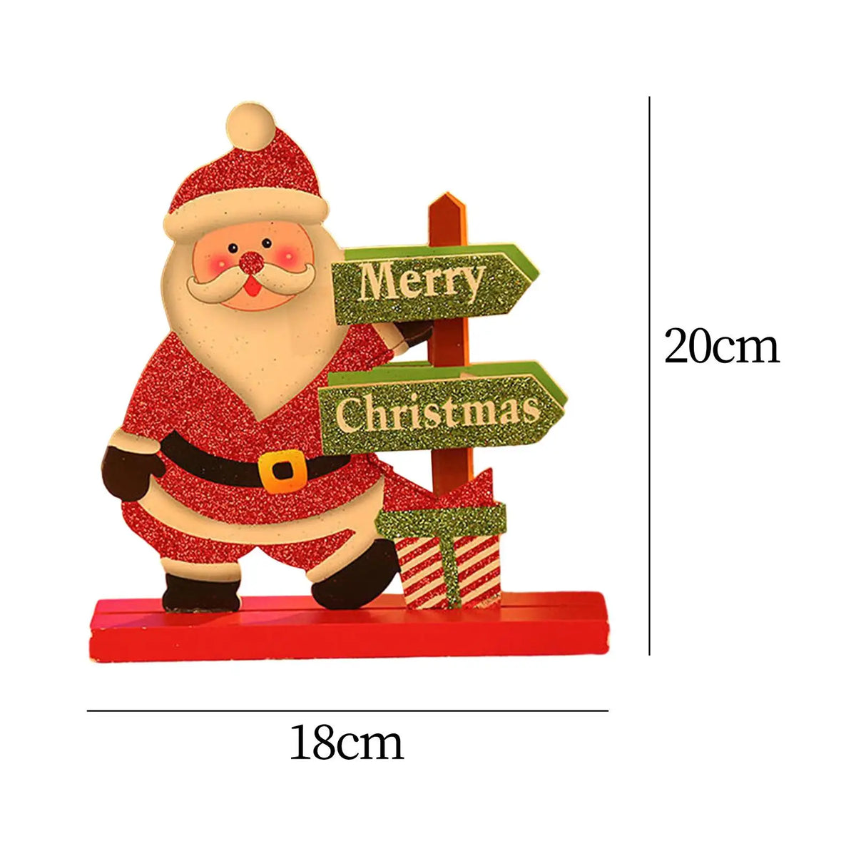 Wooden Horse Christmas Figurine | Carved Holiday Desk Décor