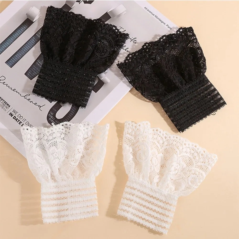 Women's Detachable Embroidery Fake Cuffs – Elegant Wristbands