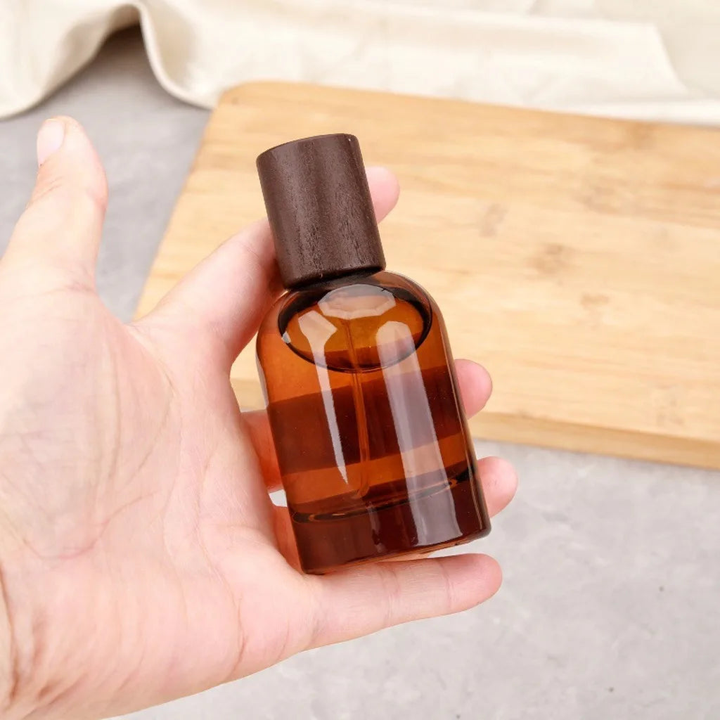 Refillable Amber Glass Perfume Spray Bottle | Travel Size