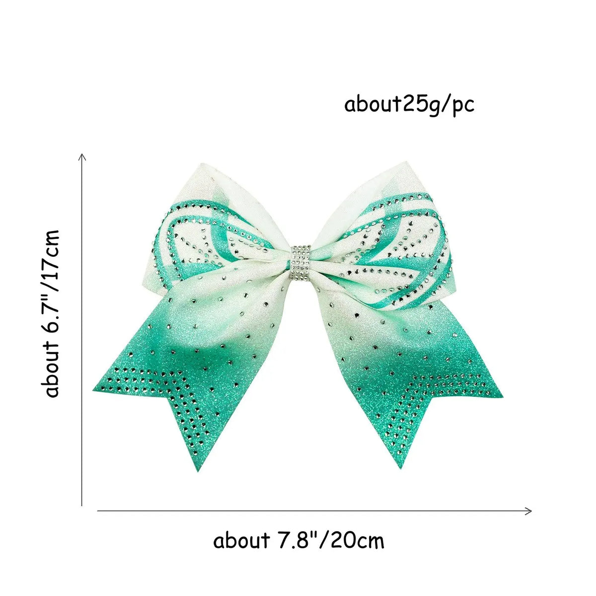 12-Pack Rhinestone Diamond Cheer Bows – Bulk Wholesale Glitter