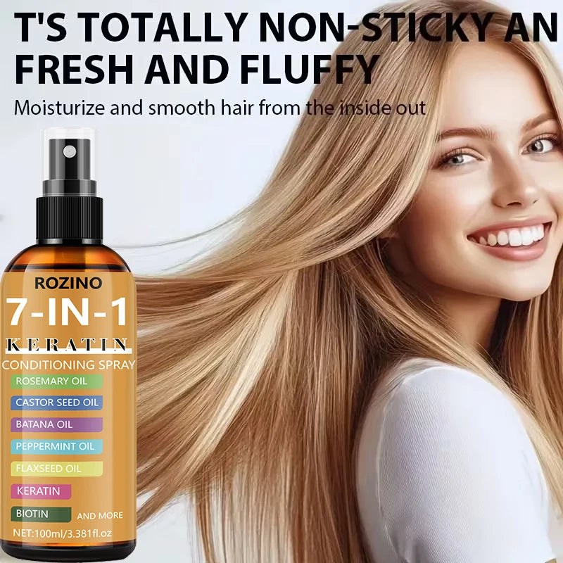 ROZINO 7-in-1 Keratin Hair Oil Spray – Leave-In 100ml