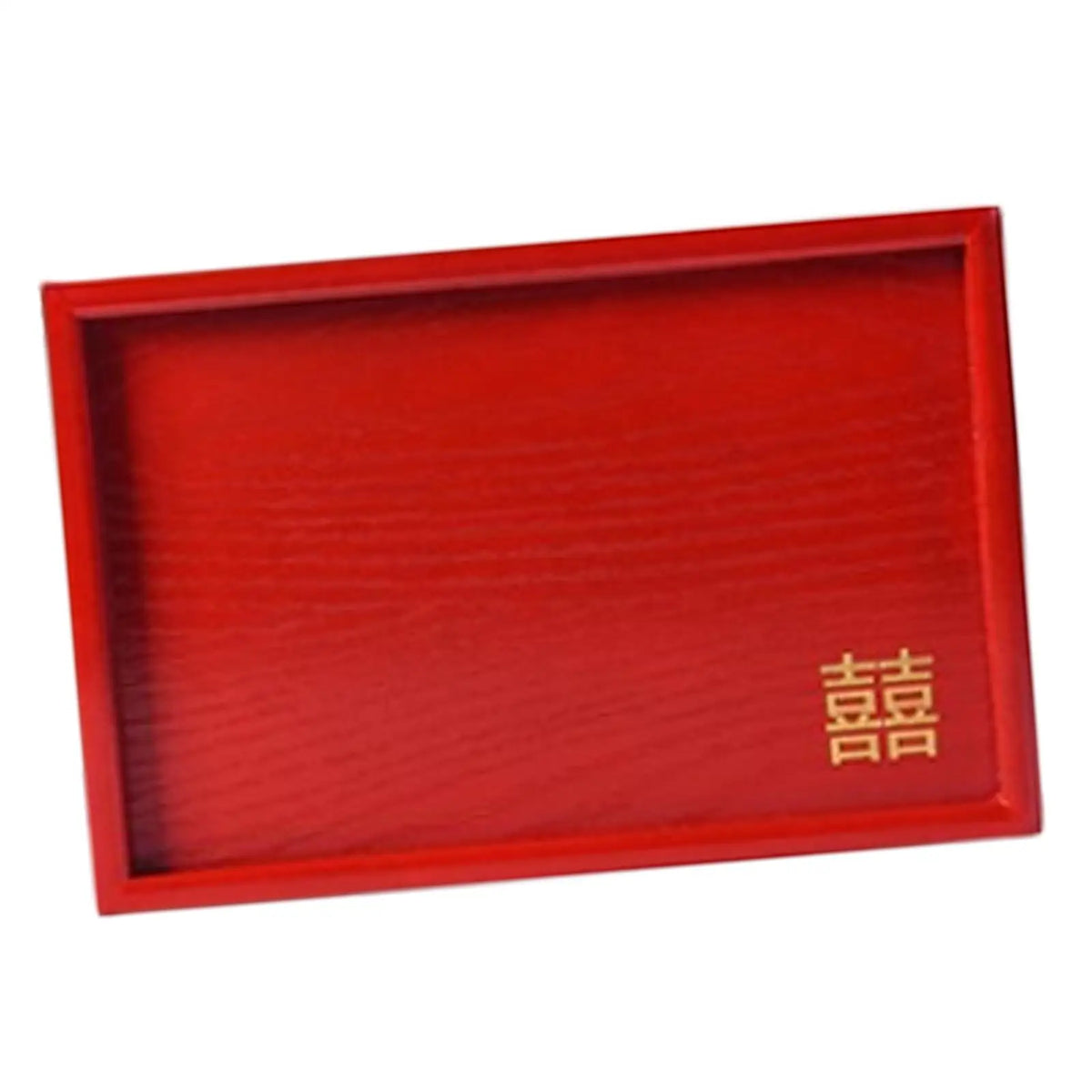 Xi Character Wooden Wedding Serving Tray | Happiness Decor
