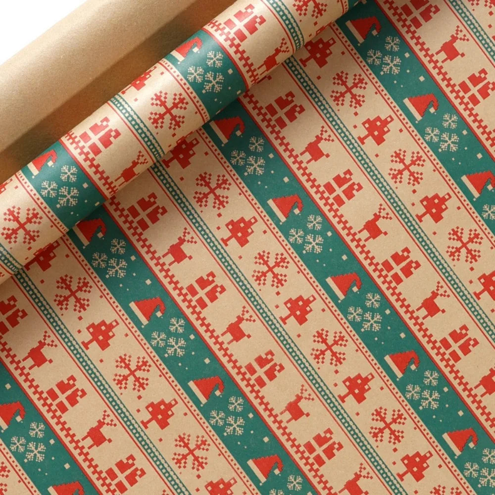 Christmas Wrapping Paper Reindeer Design – Large Roll 43×300cm