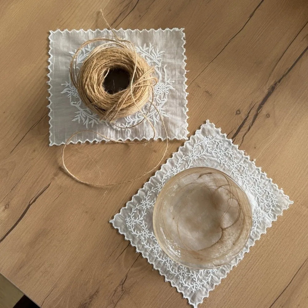 Floral Embroidered Lace Placemat – French Style Table Coaster