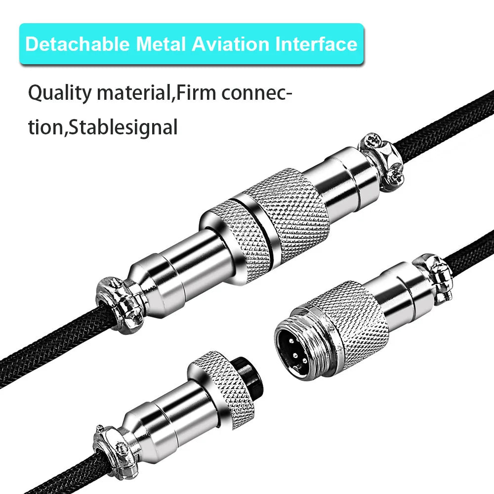 Aviator Coiled Keyboard Cable – USB & Type-C | OULLX