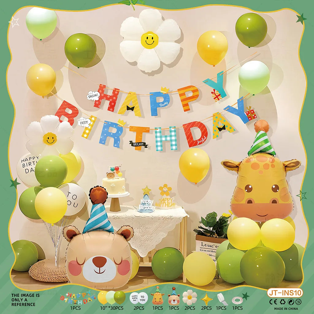 Kids Birthday Balloon Decoration Set – Boys & Girls Party