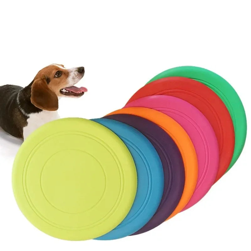 Silicone Flying Disc Dog & Cat Toy – Chew-Resistant Frisbee