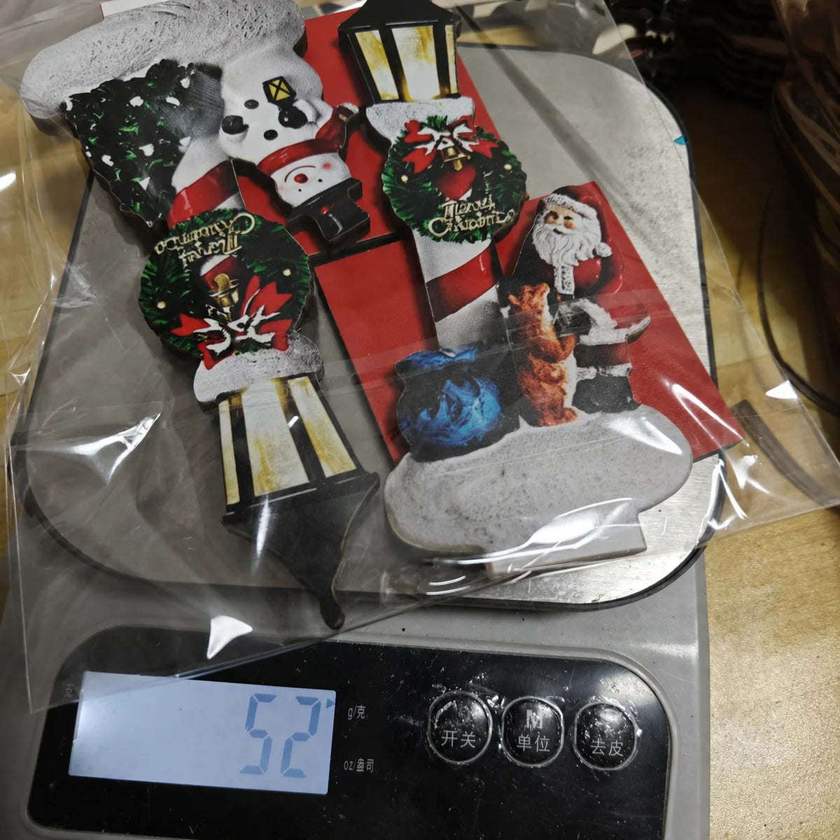 Wooden Christmas Ornaments – Santa & Snowman 2-Piece Set