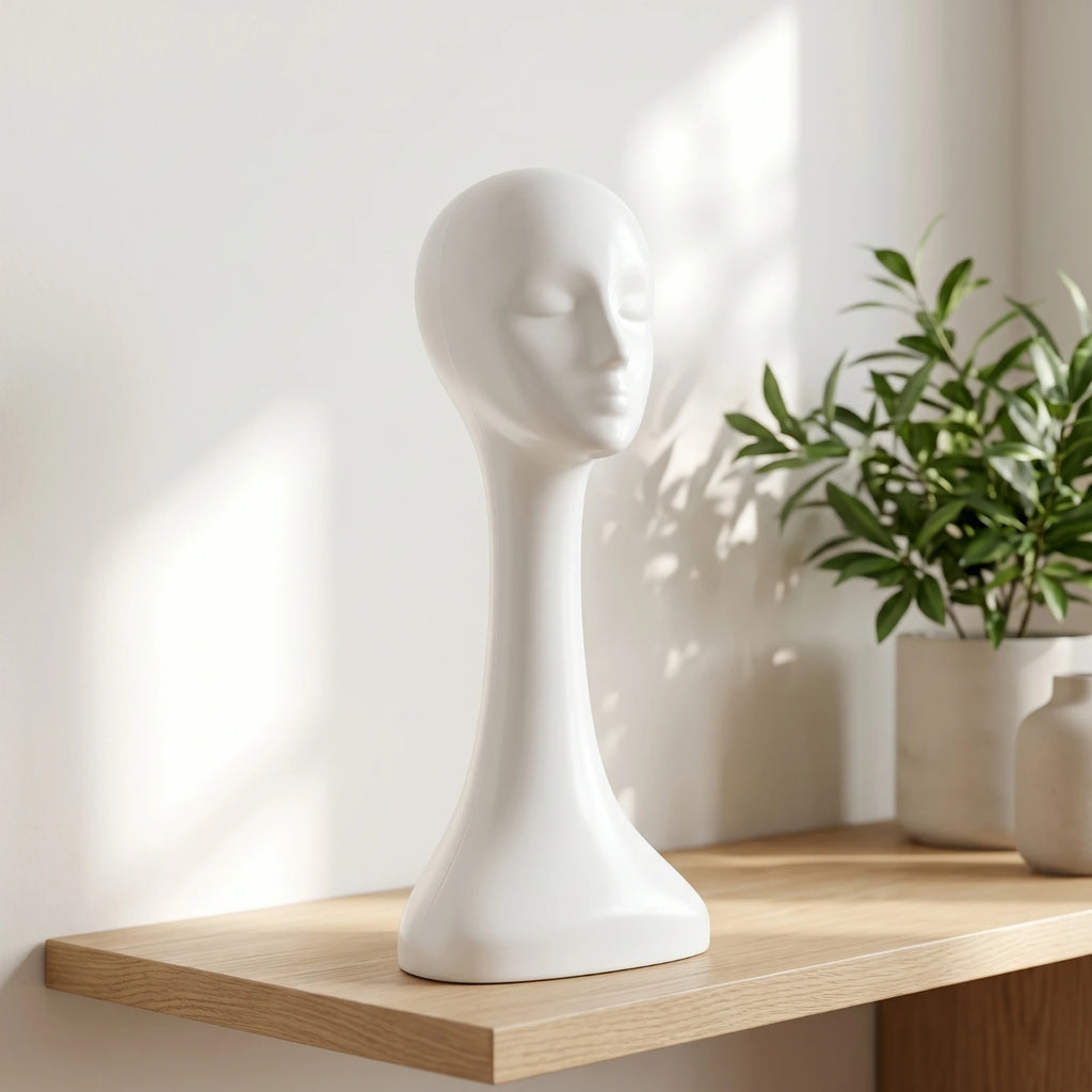 Abstract Mannequin Head Display Stand | Hair, Hat & Scarf