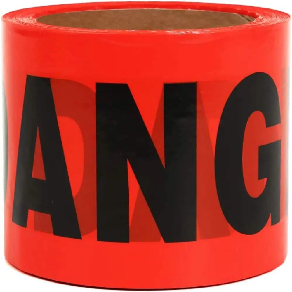 Red Danger Barrier Tape Non-Adhesive 7.5cm × 100M Safety Roll