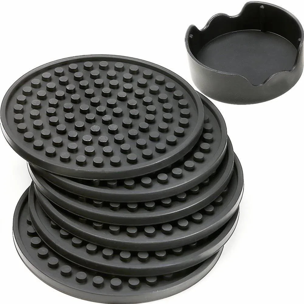 6-Piece Silicone Drink Coasters – Non-Slip Heat Insulation Set