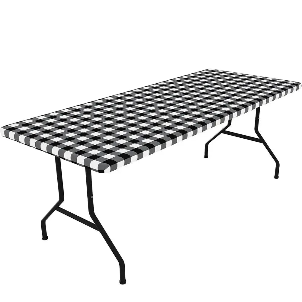 6FT Rectangle Spandex Tablecloth – Waterproof Stretch Cover