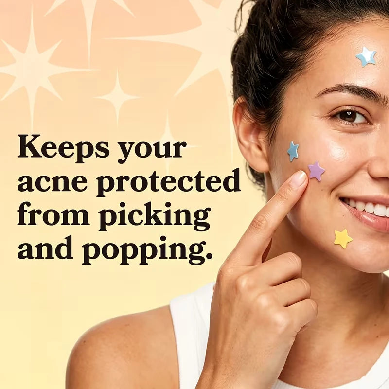 ROZINO 840-Pc Star Hydrocolloid Acne Patches – Colorful Face Stickers