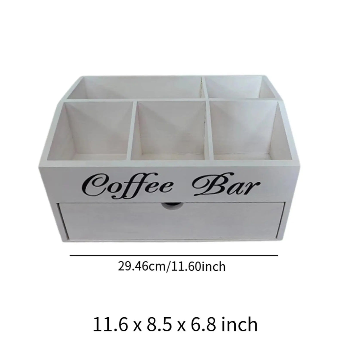 Rustic Wood Coffee Bar Organizer | Pod & Capsule Holder