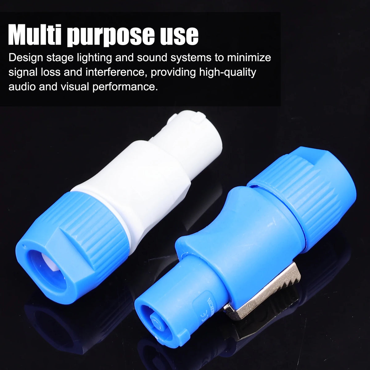 20A 250V 3-Pin Powercon Male Plug – Stage & Audio Adapter