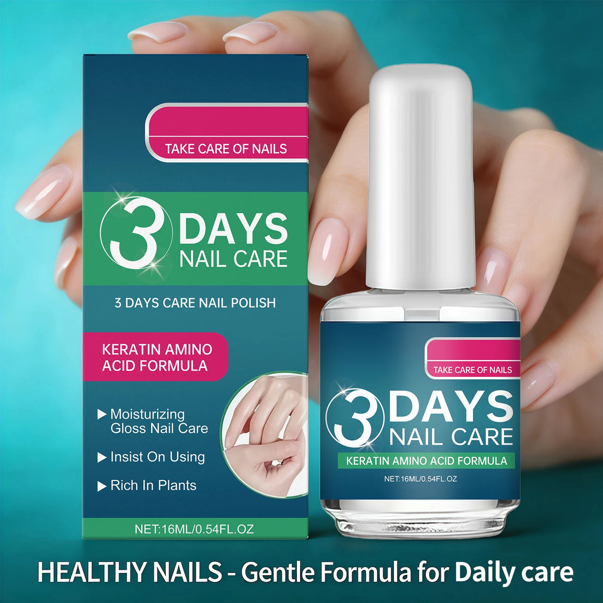 3-Day Nail Care Polish – Keratin & Amino Acid Treatment