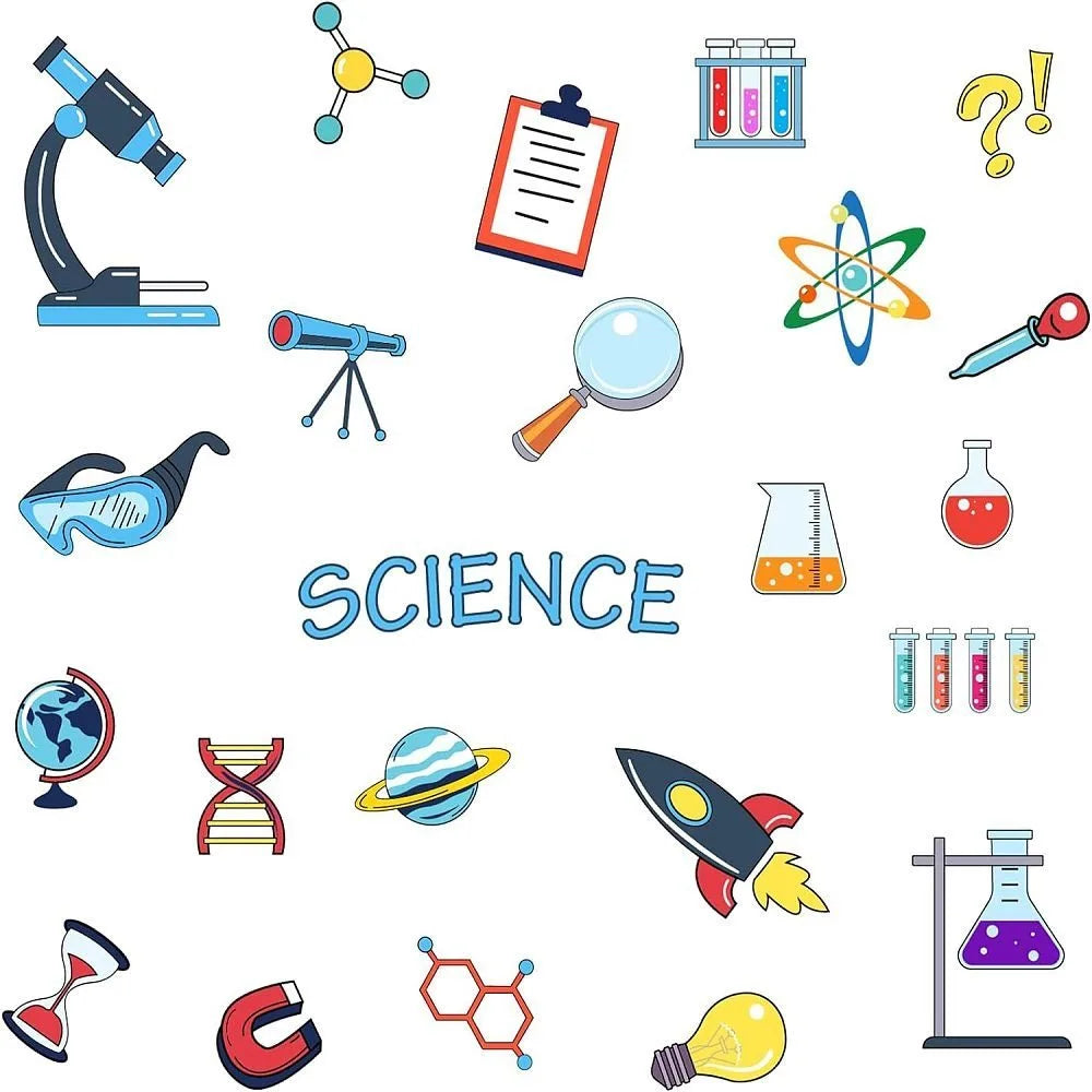 Science Element Wall Decal Stickers – 23-Count PVC Lab Theme