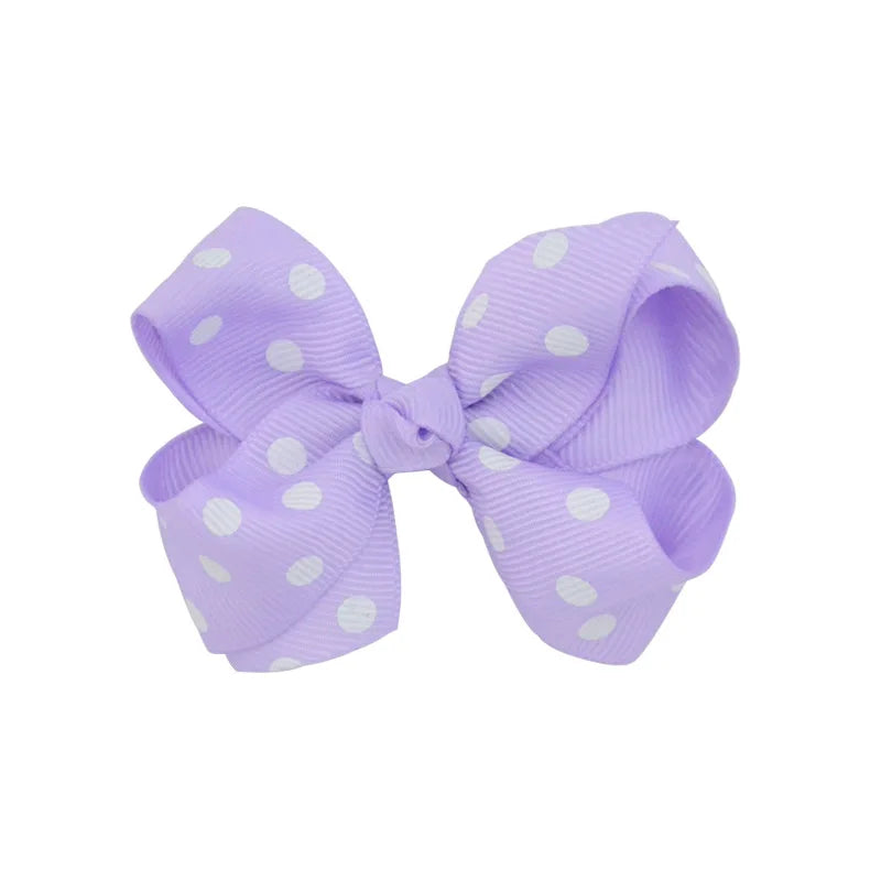 12-Pack Handmade Grosgrain Ribbon Bow Hair Clips for Girls