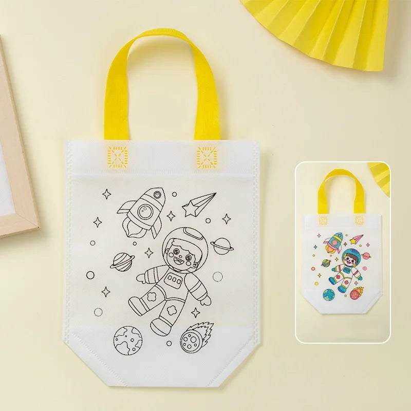 DIY Coloring Canvas Gift Bags for Kids – 15 Fun Patterns