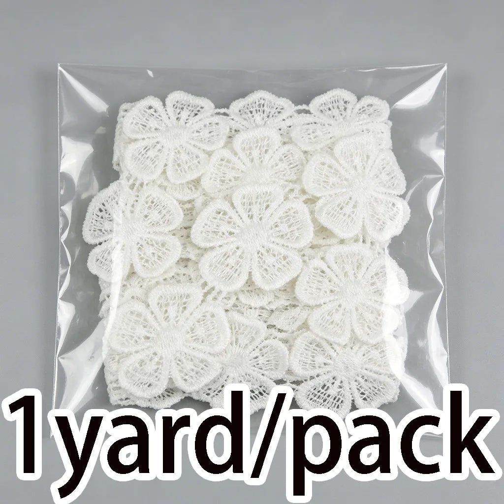 1 Yard Cotton Lace Trim Fabric – DIY Sewing & Garment Decor