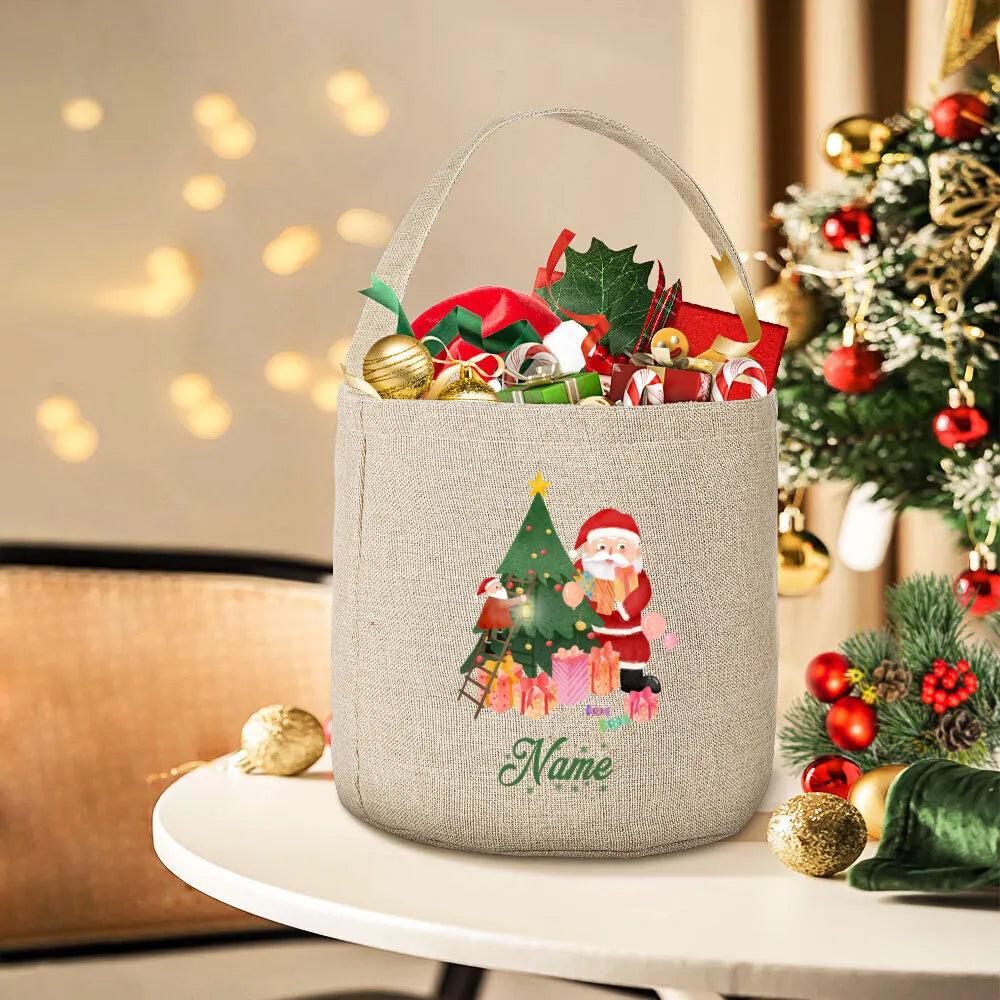 Personalised Christmas Santa Sack | Custom Name Kids Gift Bag