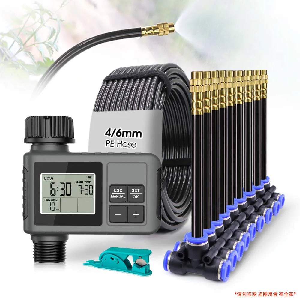 LCD Atomizing Sprinkler Timer Irrigation Kit – Auto Watering