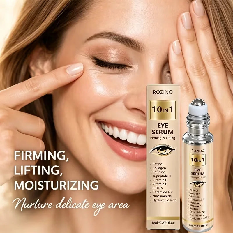 ROZINO 10-in-1 Roll-On Eye Cream Serum | All Skin Types