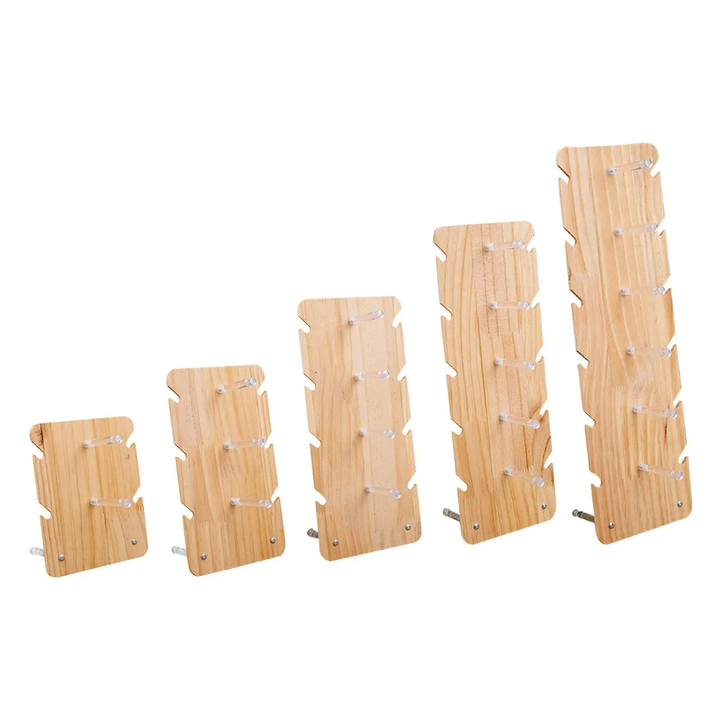 Kesoto Multi-Row Wooden Acrylic Glasses Display Stand