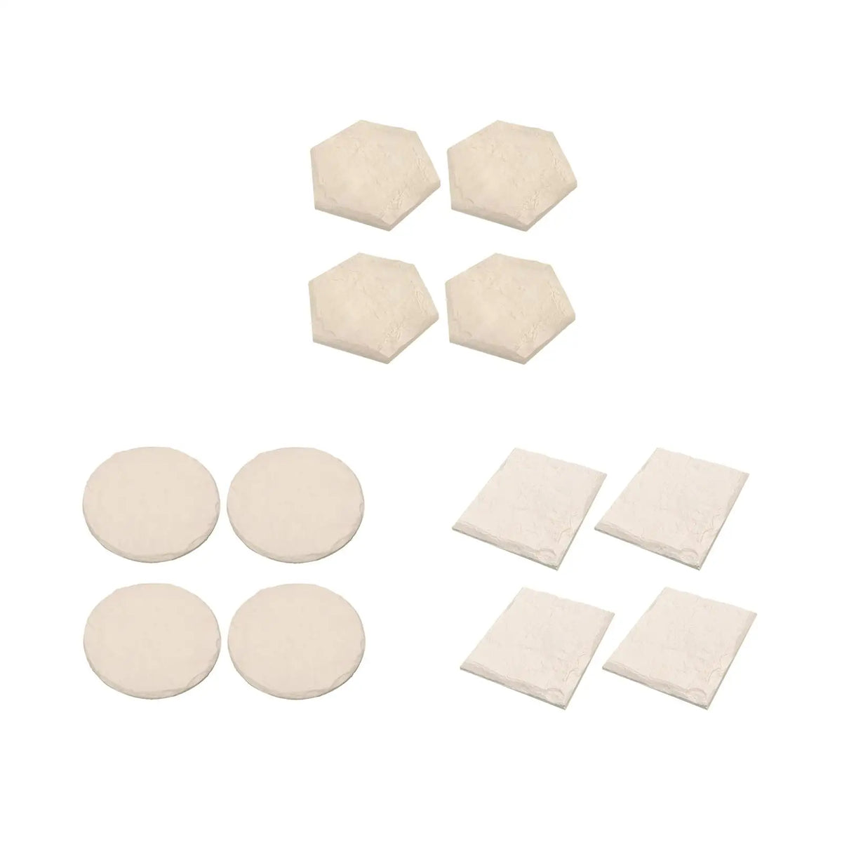 Plastic Garden Stepping Stones Set with Ground Nails – 4 Pack