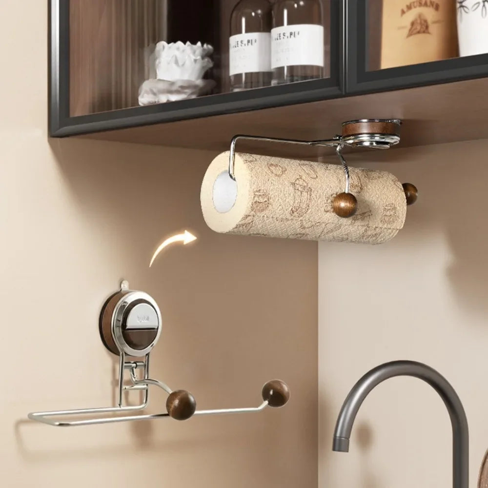 No-Drill Suction Cup Paper Towel Holder | Wall Mount