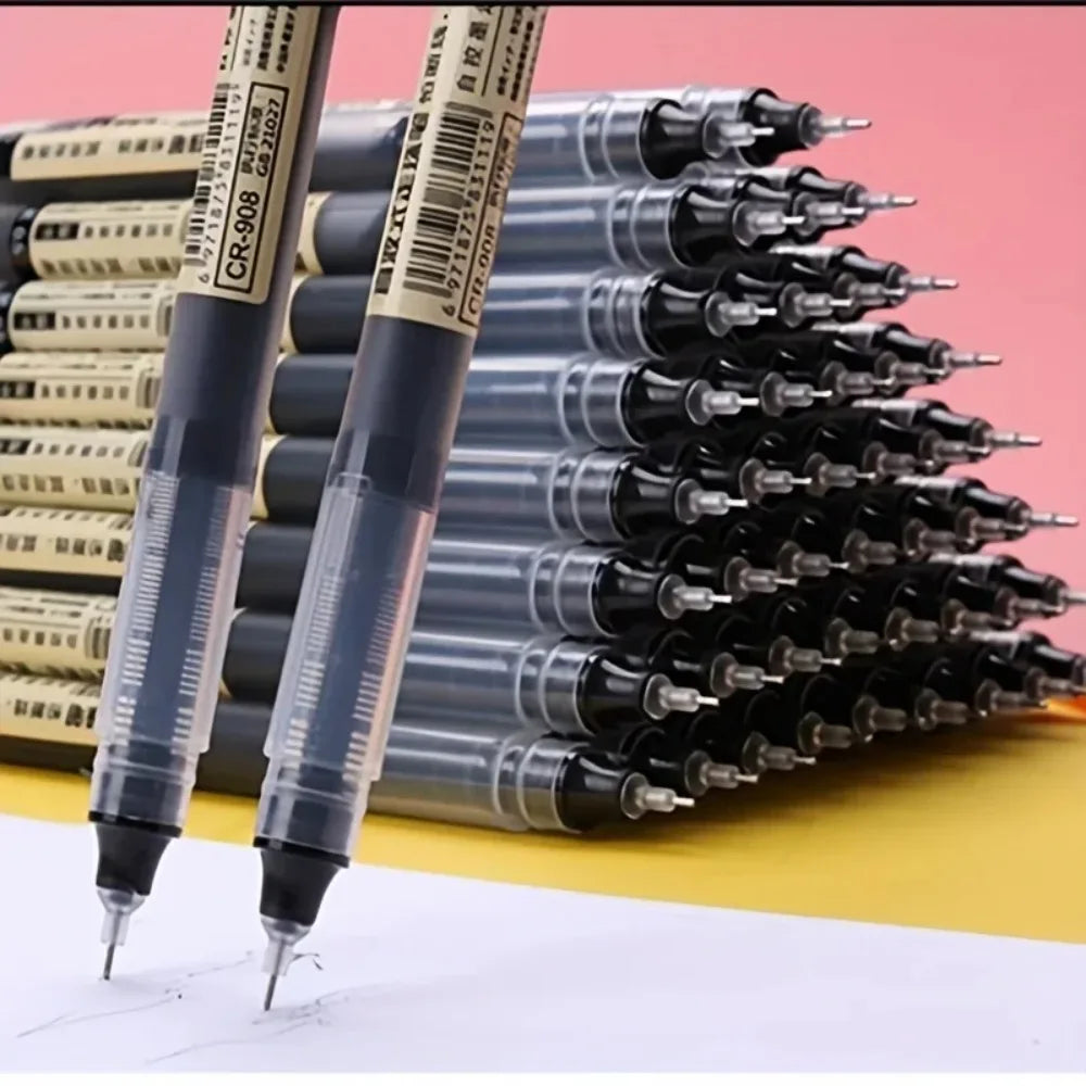 0.5mm Needle-Point Gel Pens – Quick-Dry Blue Ink for School