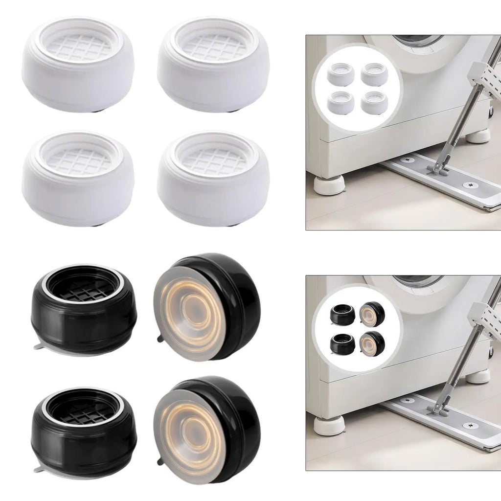 Anti-Vibration Washing Machine Foot Pads – Suction Cup 4-Pack