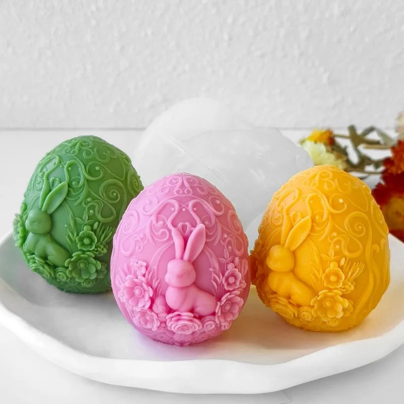 Easter Egg Rabbit Silicone Mold – DIY Candle Soap Resin