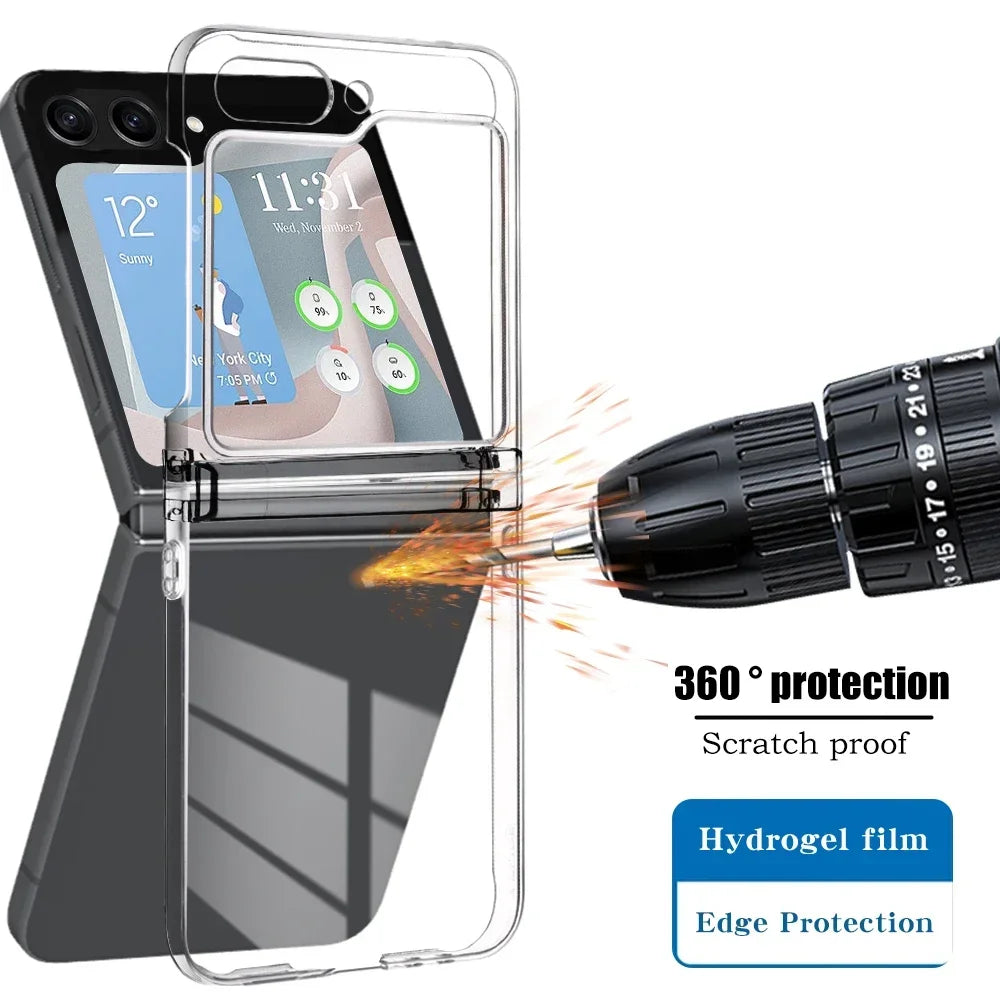 Clear PC Case Samsung Galaxy Z Flip 5 – Slim Shockproof Cover