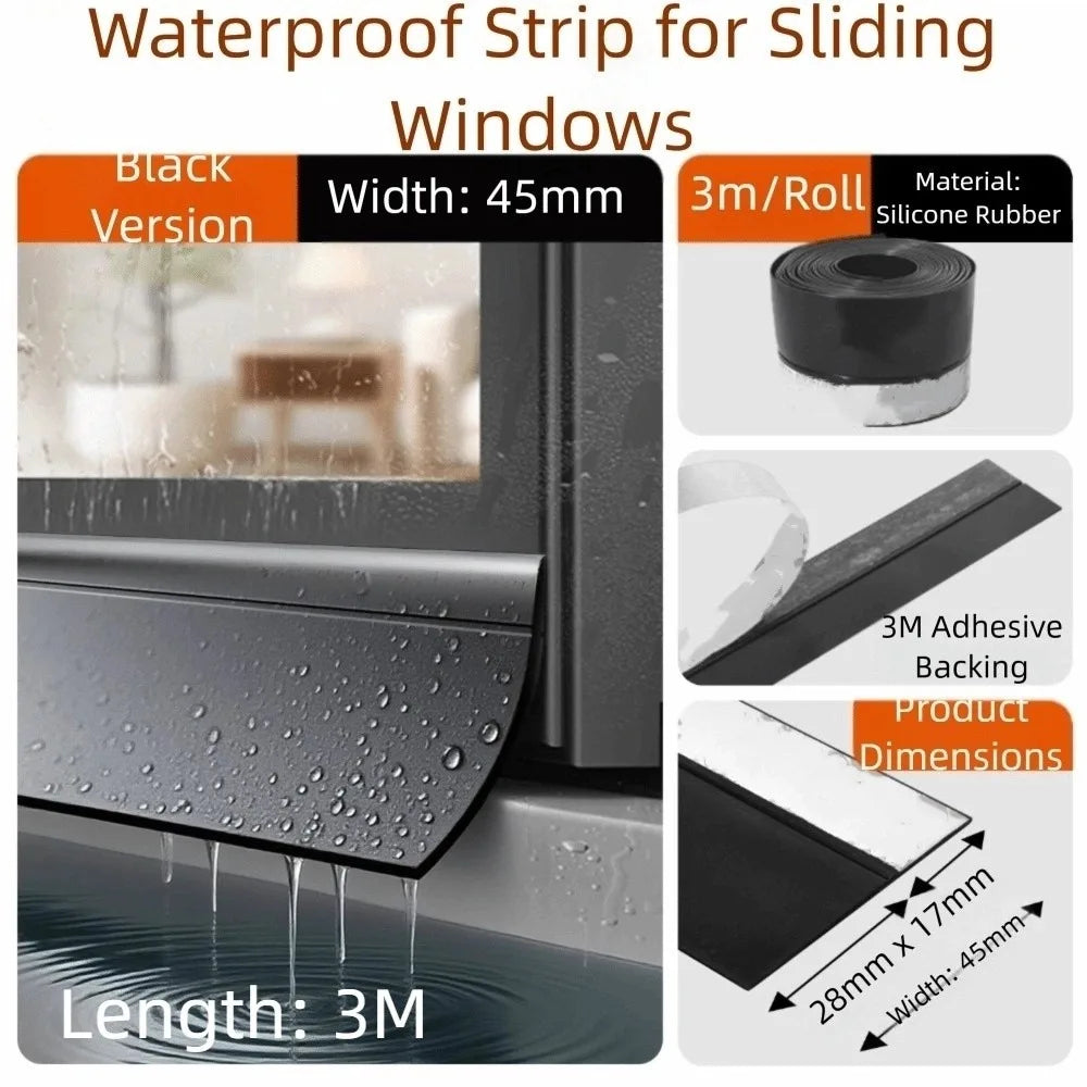Rubber Window Waterproof Sealing Strip | Water Blocking Bar