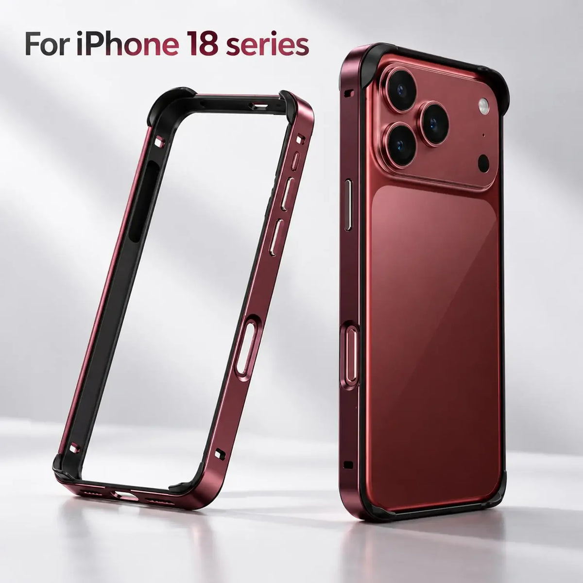 BAPPSUS iPhone 18 Pro Max Aluminum Bumper Frame Case