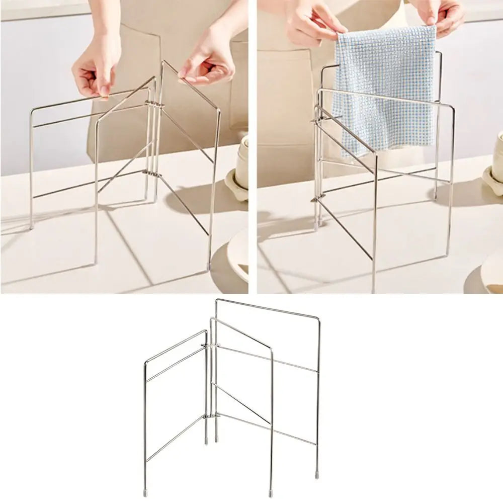 Stainless Steel Vertical Dishcloth Rack – Space-Saving Drainer