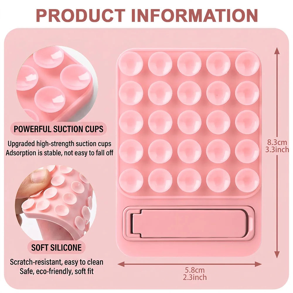 Silicone Suction Phone Mount – Foldable Shower & Mirror Holder