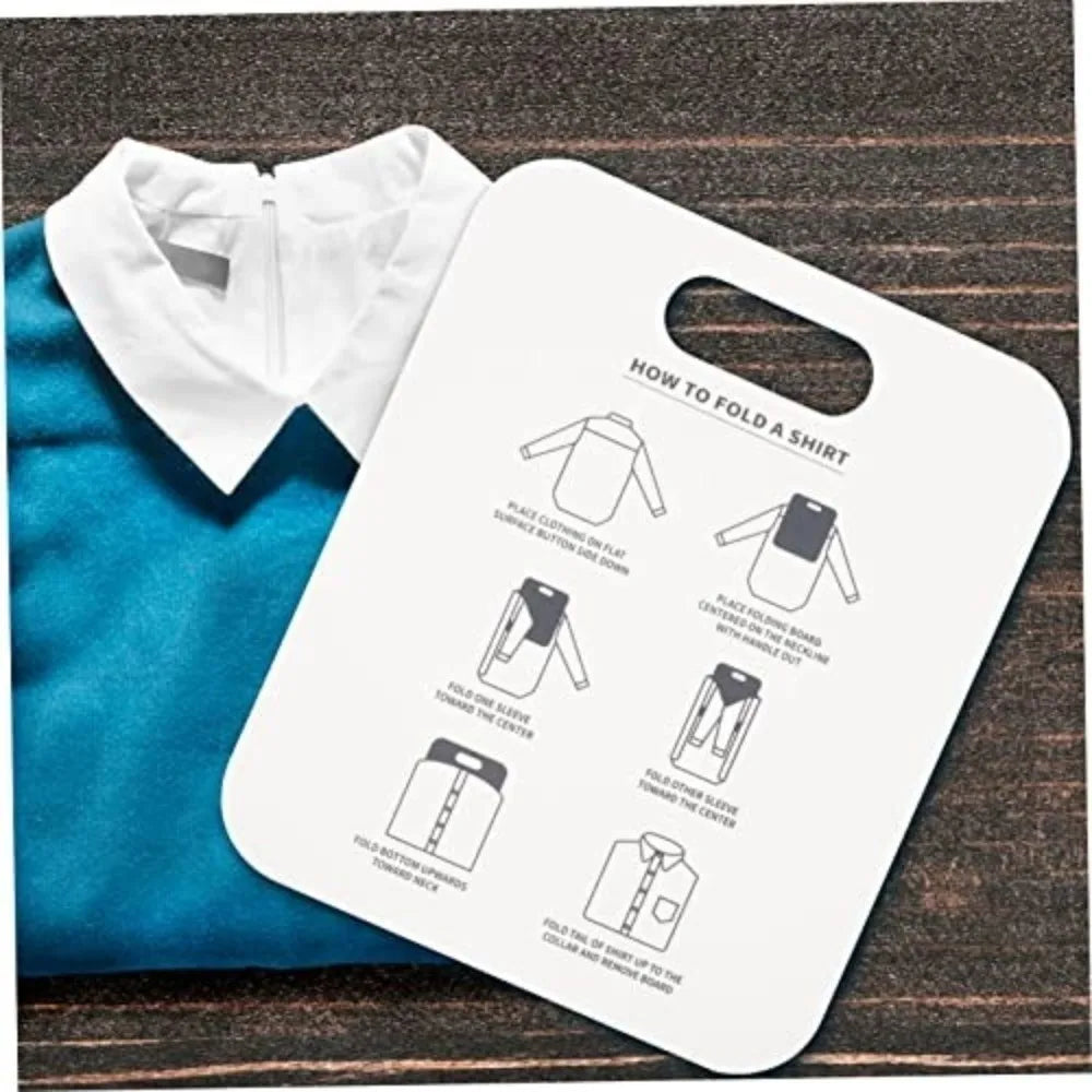 White Quick-Fold Shirt Folding Board – Durable PP Plastic