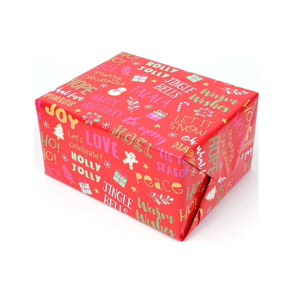 Christmas Kraft Wrapping Paper – Xmas Tree & Santa Design