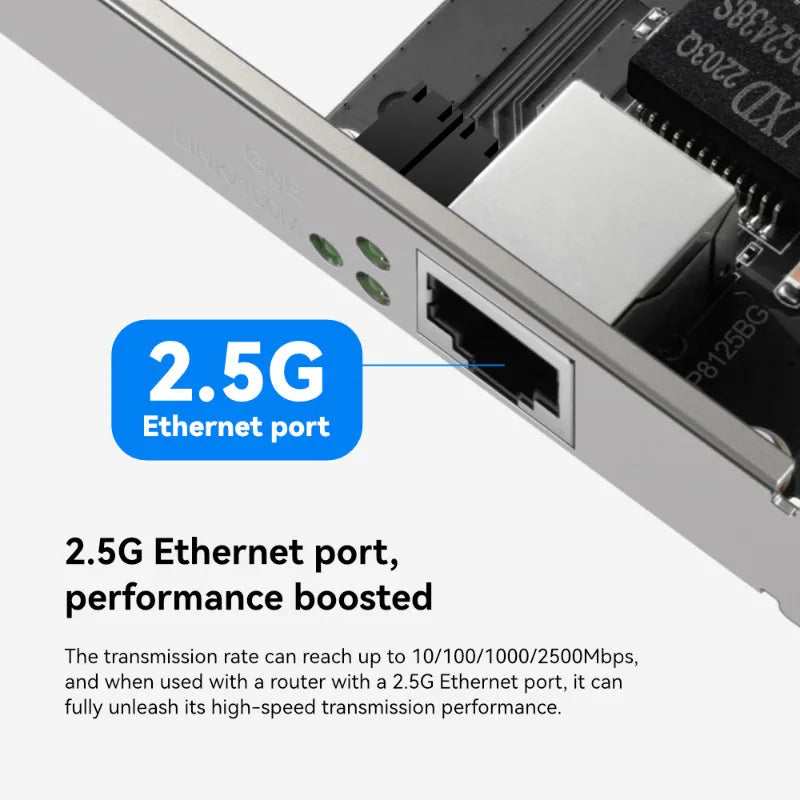 OULLX 2.5Gbps PCIe Network Card RJ45 LAN Adapter