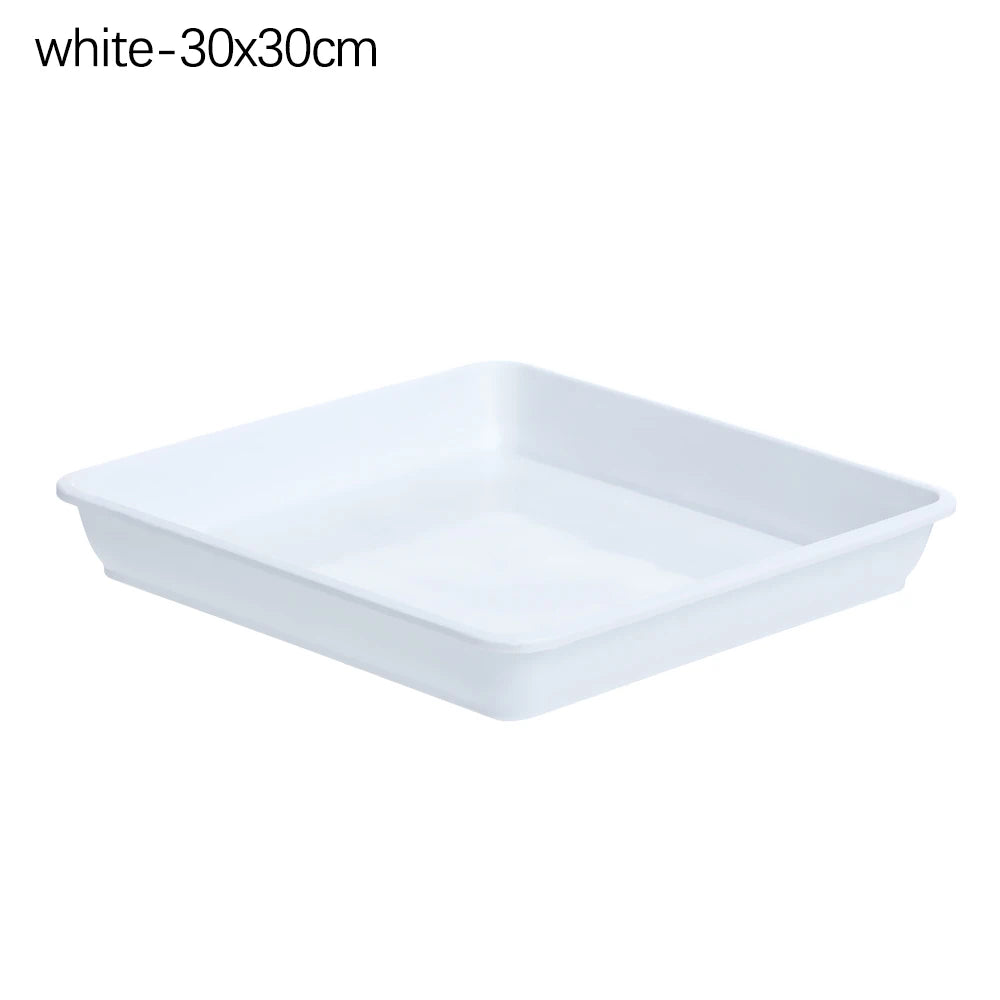 Square Plastic Plant Saucer Drip Tray – Indoor & Outdoor Use