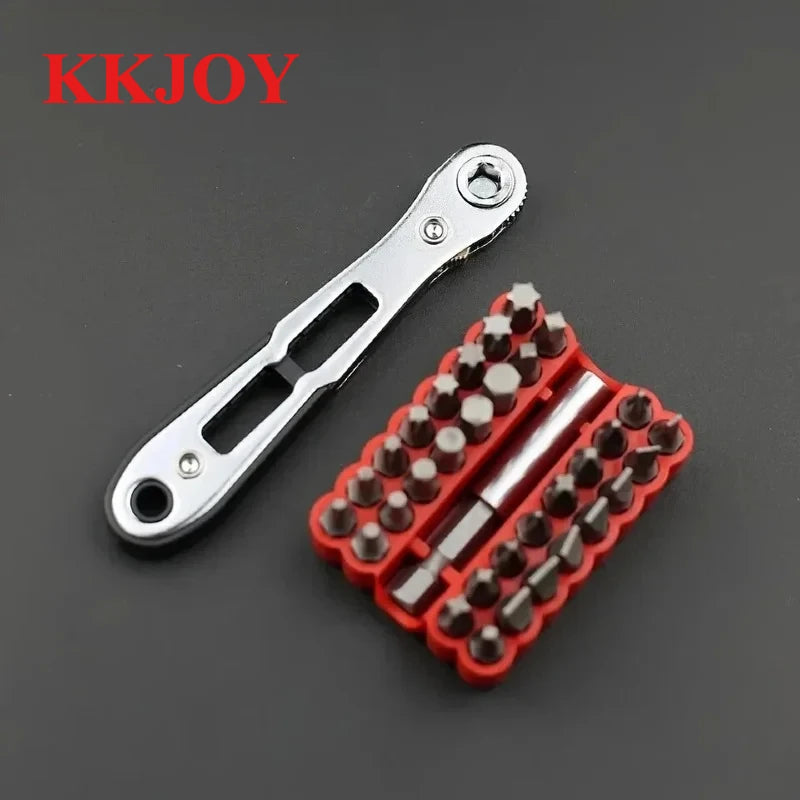 KKJOY Two-Way Ratchet Screwdriver for Tight Spaces