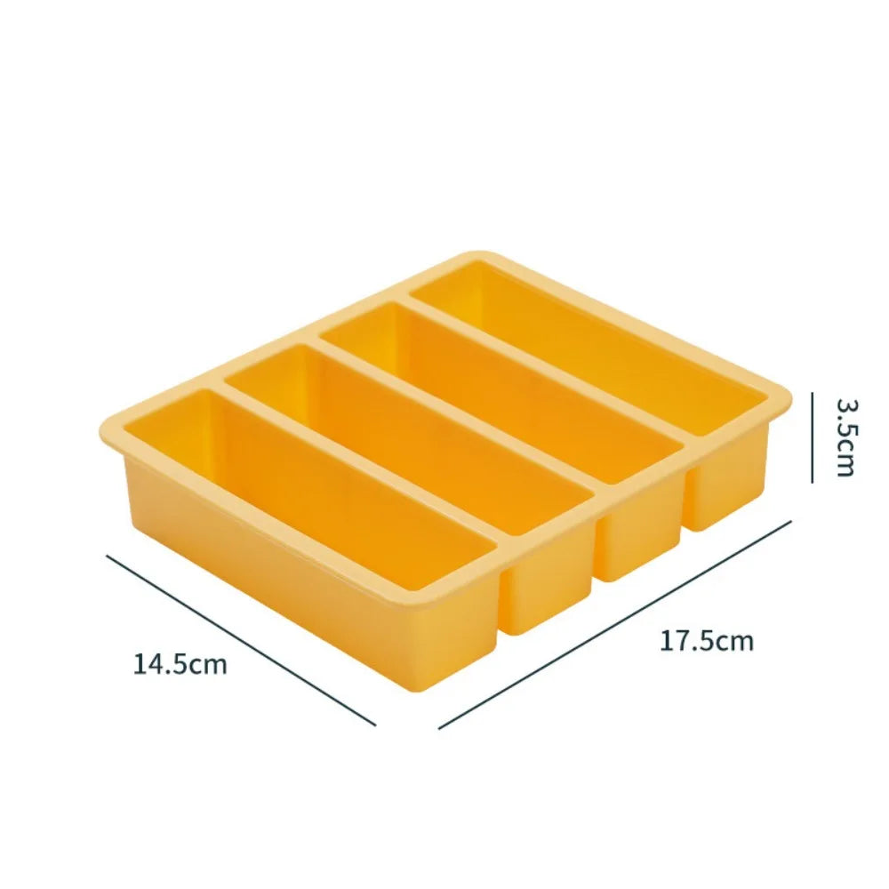 4-Grid Silicone Food Freezer Molds with Lids – Extra Large